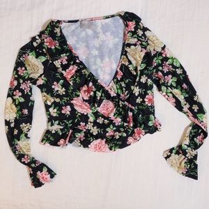 Asos Floral Cropped Top